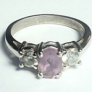 Vintage Amethyst Sterling Ring 8